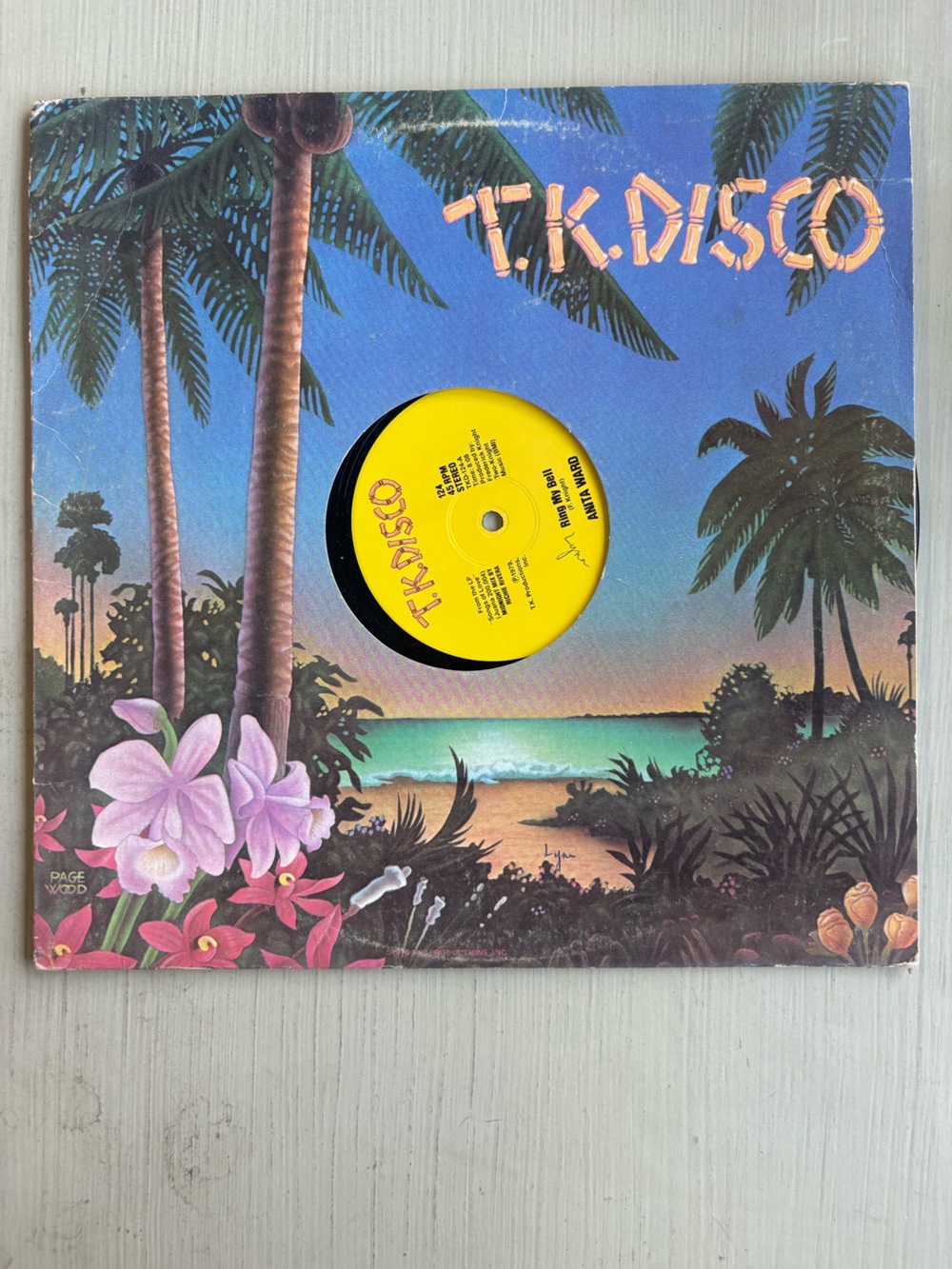 Anita Ward "Ring My Bell" 7" Single on T.K. Disco – Yellow Label